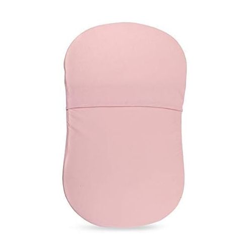  Ely's & Co. Patent Pending Jersey Cotton Quilted Waterproof Hourglass Bassinet Sheet All in one Bassinet Sheet and Bassinet Mattress Pad Cover, Pink