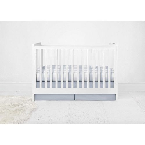  ElyS & Co. Baby Crib Set 4 pc, Crib Sheet,Quilted Blanket, Crib Skirt & Baby Pillow Case Gingham Design in Dusty Blue