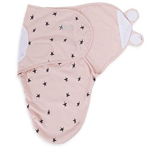  Elys & Co. Adjustable Swaddle Blanket Infant Baby Wrap Set 3 Pack (Pink, 3-6 Months)