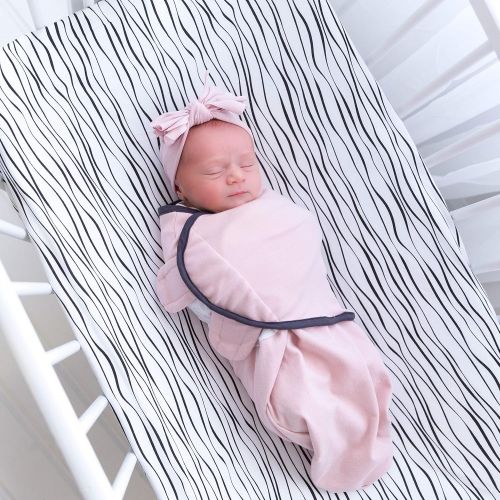  Elys & Co. Adjustable Swaddle Blanket Infant Baby Wrap Set 3 Pack (Pink, 3-6 Months)