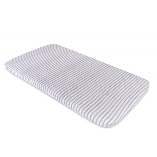  Elys & Co. Waterproof Changing Pad Cover Set | Cradle Sheet Set by Elys & Co no Need for Changing Pad Liner Taupe Splash & Stripe 2 Pack