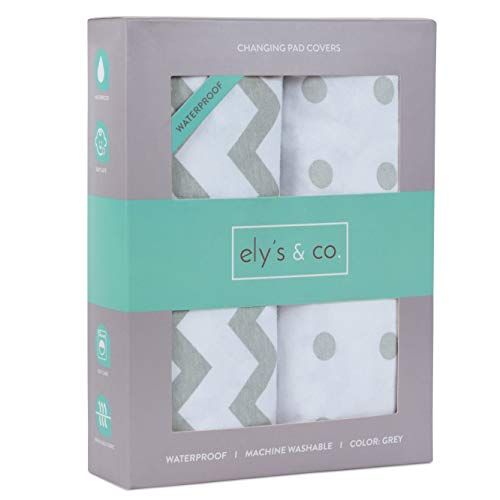  Waterproof Changing Pad Cover Set | Cradle Sheet Set by Elys & Co no Need for Changing Pad Liner