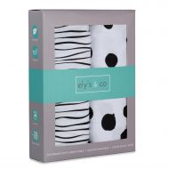 [아마존베스트]Ely Changing Pad Cover Set | Cradle Sheet 2 Pack 100% Jersey Cotton Black and White Abstract Stripes and...