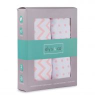 [아마존베스트]Ely Changing Pad Cover Set - Cradle Sheet Set 100% Cotton Jersey Knit for Baby Girl - 2 Pack Pink and...