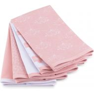 [아마존베스트]Baby Burp Cloth,Waterproof Reversible Jersey Cotton Large Burp Cloths, Cloth Diapers 20 x 12 5 Pack I Pink Combo for Baby Girl by Elys & Co.