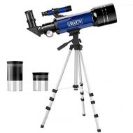 Emarth Telescope, Travel Scope, 70mm Astronomical Refracter Telescope with Tripod & Finder Scope, Portable Telescope for Kids Beginners (Blue)