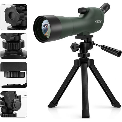  Emarth 20-60x60AE 45 Degree Angled Spotting Scope with Tripod, Phone Adapter, Carry Bag, Scope for Target Shooting Bird Watching Hunting Wildlife