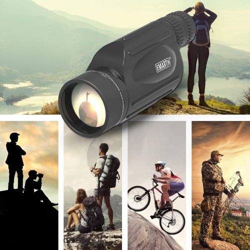  [아마존베스트]Emarth High Power 10-30X50 Zoom Monocular Telescope BAK4 Prism Waterproof Fog Proof Men Gifts for Bird Watching Camping Hunting Wildlife Traveling