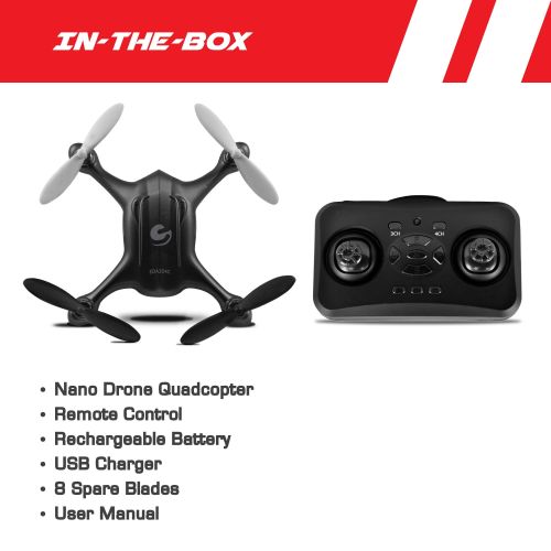  Ematic Nano Quadcopter Drone with 2.4GHz Control and 6-Axis Gyroscope