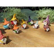 EmbarPottery Miniature Ceramic Gnome for Fairy Garden , Plant Pot Decoration, Stocking Filler for Her