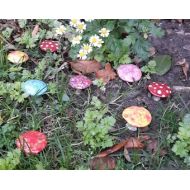 EmbarPottery Ceramic mushroom for Fairy Garden, ceramic toadstool, plant pot decoration , stocking filler for her