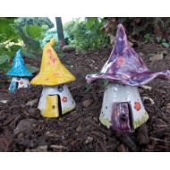 EmbarPottery Small Ceramic Fairy House for planter, fairy garden, terrarium , gift for her, stocking filler ,