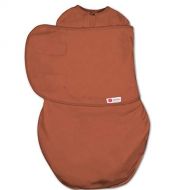 Embe embe 2-Way Starter Swaddle Blanket, 5-14 lbs, Diaper Change w/o Unswaddling, Legs in and Out Design, Warm Up or Cool Down 100% Cotton, 0-3 Months (Rust)