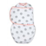 Embe embe 2-Way Luxe Starter Swaddle Blanket, 5-14 lbs, Diaper Change w/o Unswaddling, Legs in and Out Design, Warm Up or Cool Down 100% Peruvian Pima Cotton, 0-3 Months (Luxe Gray Hash