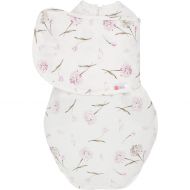 Embe embe 2-Way Baby Swaddle (Pink Clustered Flowers) 100% Soft Cotton, 0-4 Months