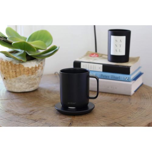  Ember Temperature Control Smart Mug 2, 14 oz, Black, 80 min. Battery Life - App Controlled Heated Coffee Mug - Improved Design