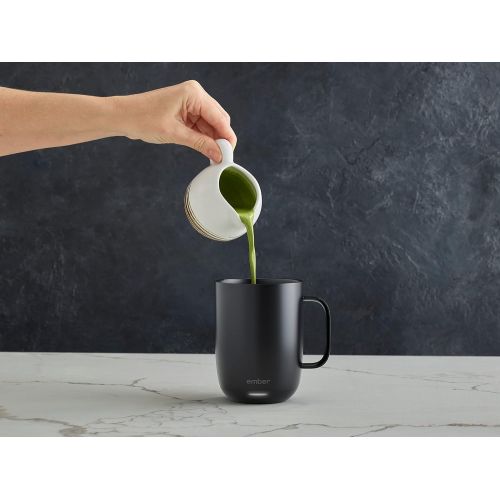  Ember Temperature Control Smart Mug 2, 14 oz, Black, 80 min. Battery Life - App Controlled Heated Coffee Mug - Improved Design