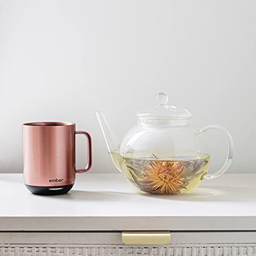  Ember Temperature Control Smart Mug 2, 10 oz, Rose Gold, 1.5-hr Battery Life - App Controlled Heated Coffee Mug