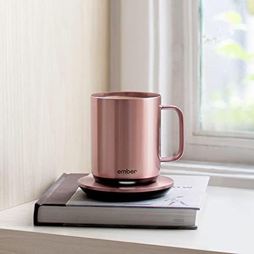  Ember Temperature Control Smart Mug 2, 10 oz, Rose Gold, 1.5-hr Battery Life - App Controlled Heated Coffee Mug