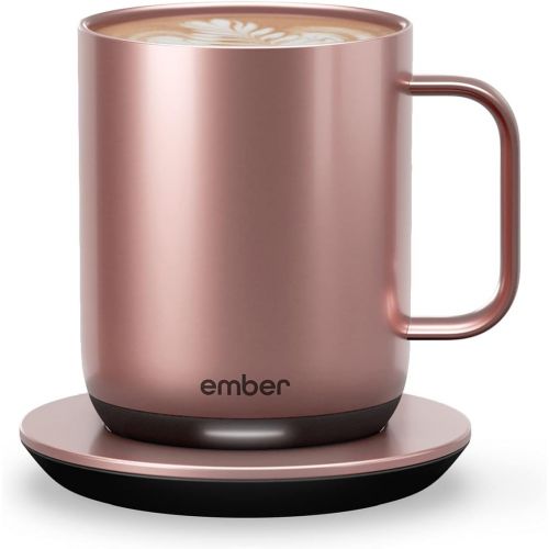  Ember Temperature Control Smart Mug 2, 10 oz, Rose Gold, 1.5-hr Battery Life - App Controlled Heated Coffee Mug