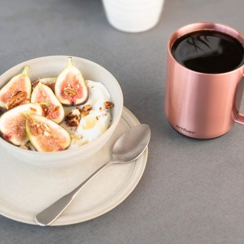  Ember Temperature Control Smart Mug 2, 10 oz, Rose Gold, 1.5-hr Battery Life - App Controlled Heated Coffee Mug