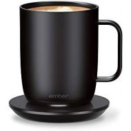 [아마존베스트]NEW Ember Temperature Control Smart Mug 2, 14 oz, Black, 80 min. Battery Life - App Controlled Heated Coffee Mug - Improved Design