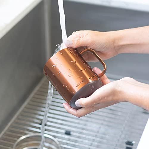  [아마존베스트]NEW Ember Temperature Control Smart Mug 2, 10 oz, Copper, 1.5-hr Battery Life - App Controlled Heated Coffee Mug - New & Improved Design