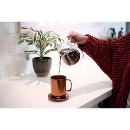  [아마존베스트]NEW Ember Temperature Control Smart Mug 2, 10 oz, Copper, 1.5-hr Battery Life - App Controlled Heated Coffee Mug - New & Improved Design