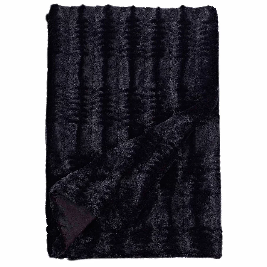  Embossed Faux Mink Fur Throw Blanket