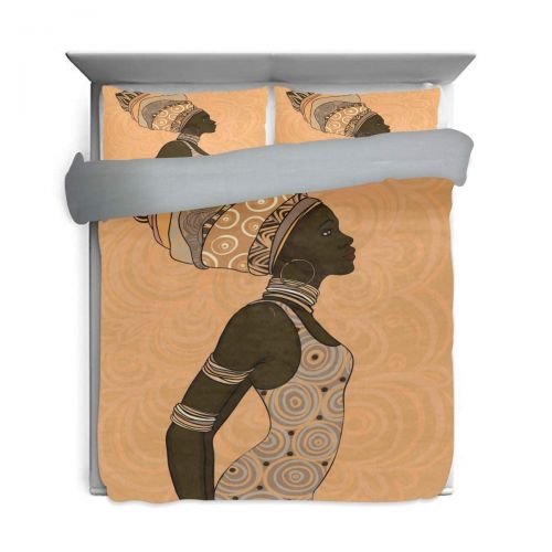  Embroidered senya Ultra Soft 3pc Duvet Cover Set African American Woman Printed Cotton Luxury Lightweight Microfiber Velvet Warm Cozy Bedding Set for Kids Boys Girls