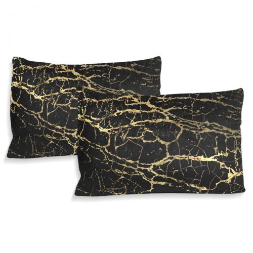  Embroidered senya Ultra Soft 3pc Duvet Cover Set Gold Marble Printed Cotton Luxury Lightweight Microfiber Velvet Warm Cozy Bedding Set for Kids Boys Girls