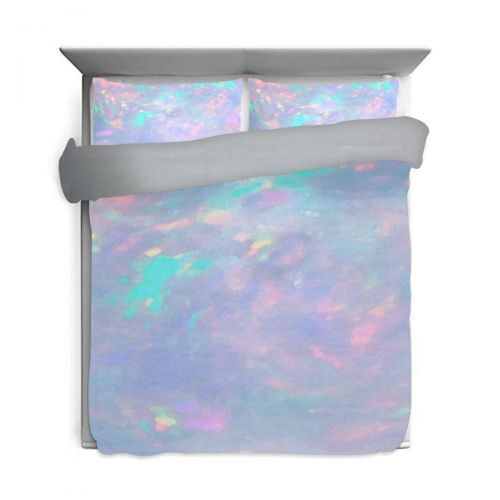  Embroidered senya Ultra Soft 3pc Duvet Cover Set Opal Gemstone Printed Cotton Luxury Lightweight Microfiber Velvet Warm Cozy Bedding Set for Kids Boys Girls