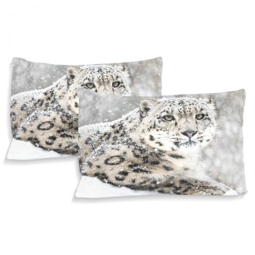  Embroidered senya Ultra Soft 3pc Duvet Cover Set Snow Leopard Printed Cotton Luxury Lightweight Microfiber Velvet Warm Cozy Bedding Set for Kids Boys Girls