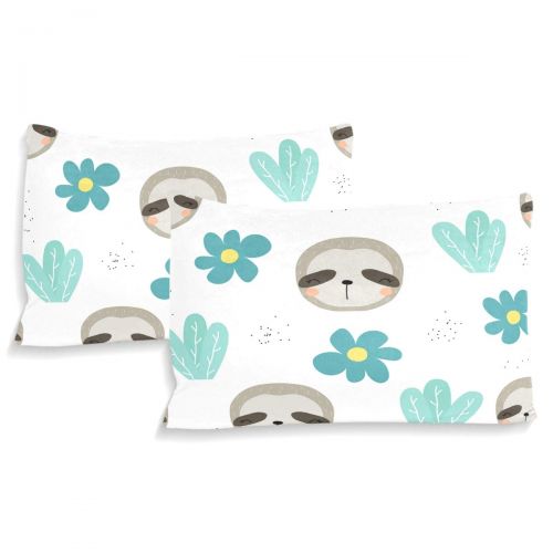  Embroidered senya Ultra Soft 3pc Duvet Cover Set Cute Sloth Printed Cotton Luxury Lightweight Microfiber Velvet Warm Cozy Bedding Set for Kids Boys Girls