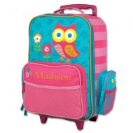 Kids Rolling Owl Embroidered Rolling Suitcase - Multiple Pockets