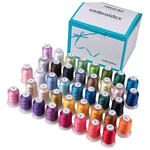  [아마존베스트]Embroidex 40 Spools Polyester Embroidery Machine Thread