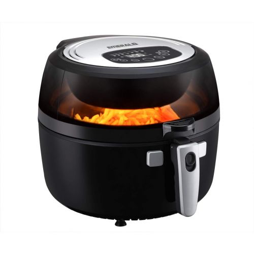 UNIQUE!!! Emerald 6.5 Liter Rotating Air Fryer with Digital LED Timer and Temperature Control- 1350 Watts (1808)