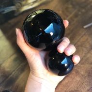/EmeraldCrystalEnergy Large Obsidian Sphere Large Black Obsidian Sphere Large Crystal Ball Large Divination Ball Large Scrying Sphere Black Crystal Ball