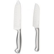 Emeril Lagasse 2-Piece Stainless Steel Santoku Knife Set (Small Handles) - 7” Santoku Knife & 5” Santoku Knife - Slice Effortlessly through Fruit & Meat