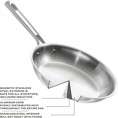  Emeril Lagasse 62854 Tri-Ply Stainless Steel Saucepan, 1 quart, Silver