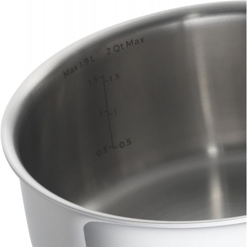  Emeril Lagasse 62854 Tri-Ply Stainless Steel Saucepan, 1 quart, Silver