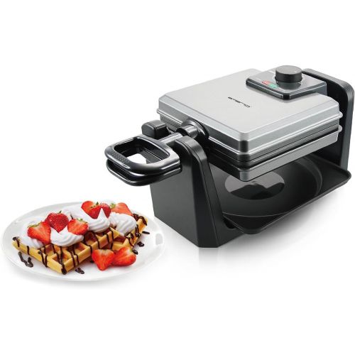  Drehbares Waffeleisen Emerio WM-110984 mit 1000 Watt fuer Belgische Waffeln