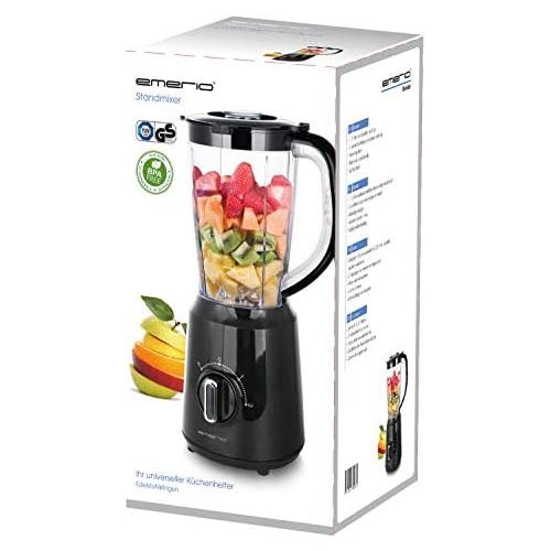  [아마존베스트]Emerio Blender BL-124816.1, BPA-free, crush ice function, 1.5 litre container, 2 speeds and pulse function, stainless steel knife unit, safety switch, dishwasher safe, 500 watts.