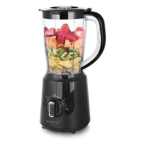  [아마존베스트]Emerio Blender BL-124816.1, BPA-free, crush ice function, 1.5 litre container, 2 speeds and pulse function, stainless steel knife unit, safety switch, dishwasher safe, 500 watts.