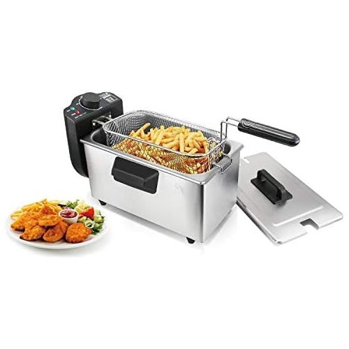  [아마존베스트]Emerio DF-120482 Cold Zone Fryer, 3.0 L, Stainless Steel, BPA-Free, 2000, 3 Litres, Silver