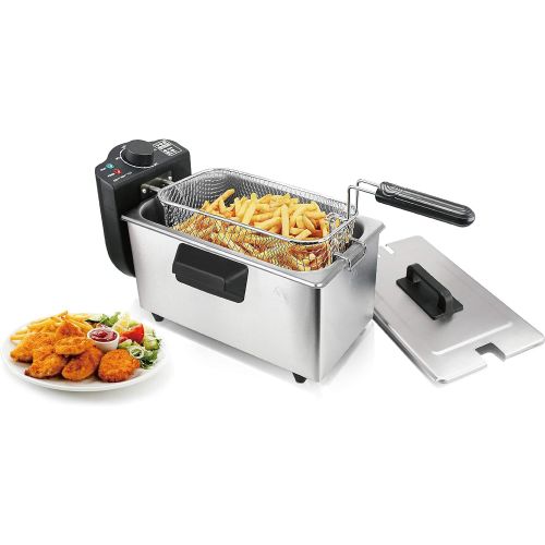  [아마존베스트]Emerio DF-120482 Cold Zone Fryer, 3.0 L, Stainless Steel, BPA-Free, 2000, 3 Litres, Silver