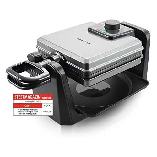  [아마존베스트]Emerio WM-110984 Revolving Waffle Iron - 1000 Watt - For Belgian Waffles