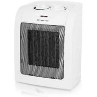 Emerio FH 106145.5 1800W Ceramic Fan Heater, Two Power Levels, Energy Saving Operation, PTC Heating Element, Thermostat, with Safety Switch, Fan Function, White