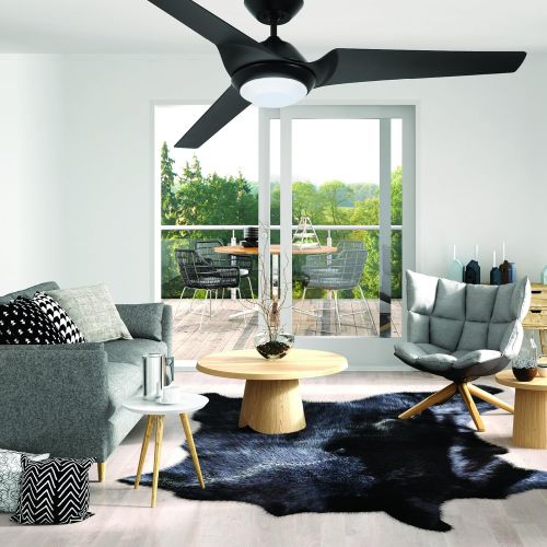  Emerson CF275BQ 60-inch Modern Sweep Eco Ceiling Fan, 3-Blade Ceiling Fan with LED Lighting and 6-Speed Wall Control