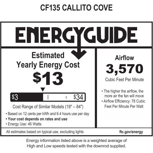  Emerson CF135DBZ Callito Cove 52 Indoor-Outdoor Ceiling Fan, Bronze